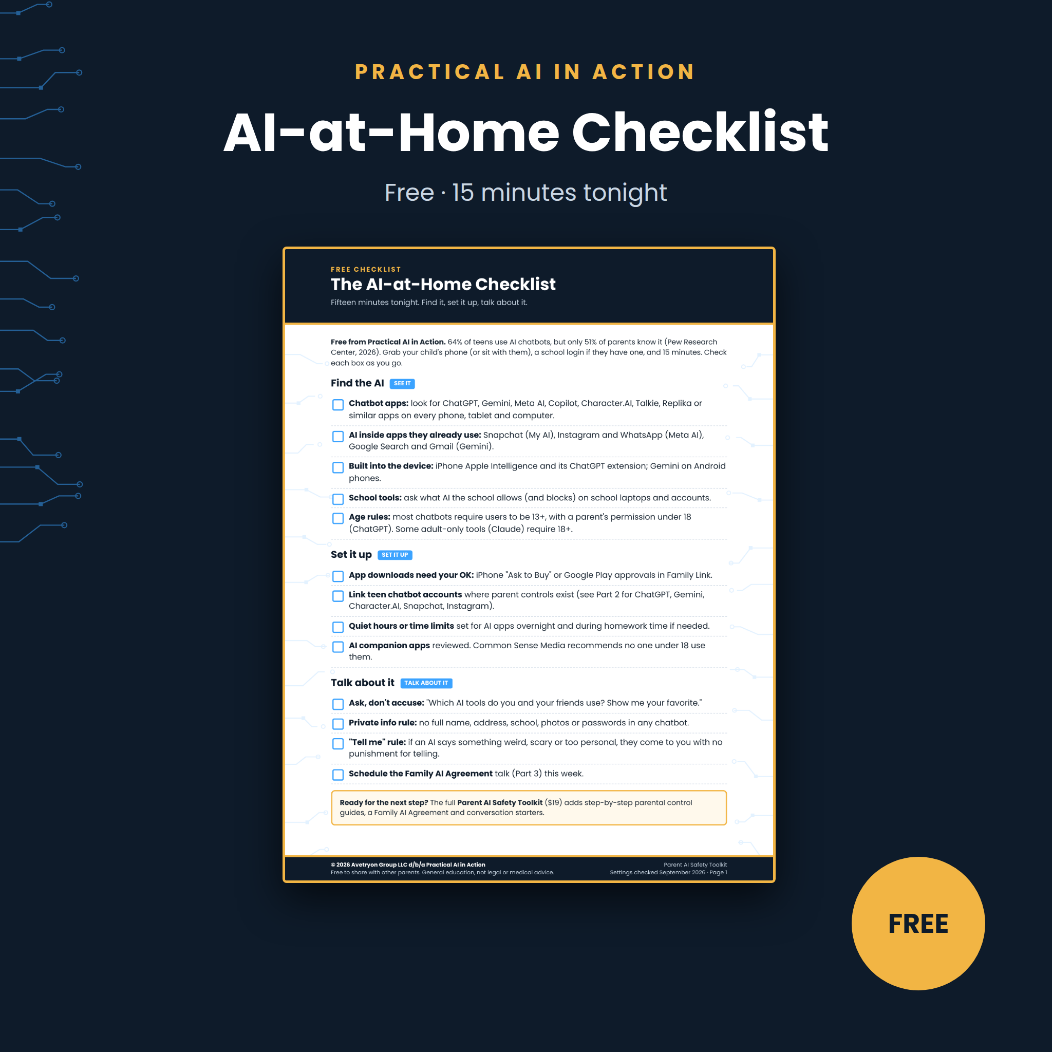 AI-at-Home Checklist product preview
